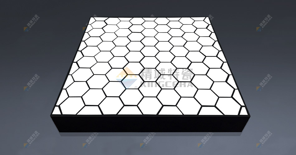 Hex ceramic wear plate